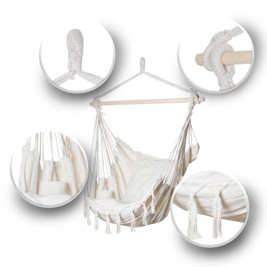 Подвесное кресло-гамак RODOS 2 Экрю - 2 Подвесное кресло-гамак RODOS 2 Экрю 5.02.211651 фото - 2