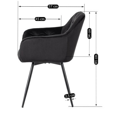Обеденный стул поворотный Mebel Elit IDA Welur Черный ME.IDA/CZ/V/K фото - 11