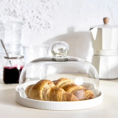 Сервировочное блюдо с крышкой Homla FINCAN 22 см Белый 161316 фото - 7