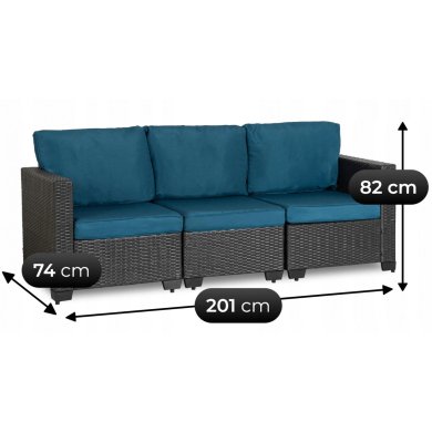 Комплект садових меблів Mebel Elit OLYMPIA Сірий ME.OLYMPIA/CBR/RT/OGR/ZES фото - 14