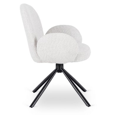 Обеденный стул поворотный Mebel Elit MUSSO Boucle Серый ME.MUSSO/P/CZ/TB/K фото - 3