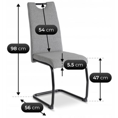 Обідній стілець Mebel Elit LOPEZ Сірий ME.LOPEZ/P/CZ/T/K фото - 8