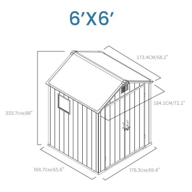Садовий будиночок Favora GRANITE 6x6 Сірий FG12093G фото - 4