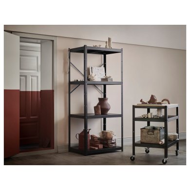 Візок BROR Чорний - 4 IKEA Візок BROR Чорний (ИКЕА БРОР) 60333850 фото - 4