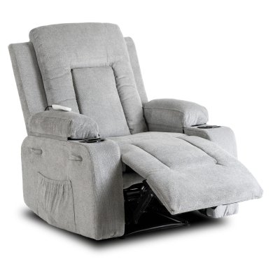 Кресло мягкое раскладное массажное с реклайнером Mebel Elit BOX 2 Серый ME.BOX2/P/T/FW фото - 2