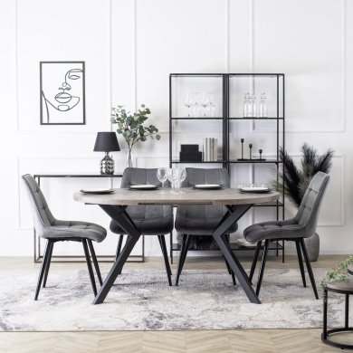 Раскладной обеденный стол Mebel Elit LUKAS Бетон - 11 Раскладной обеденный стол Mebel Elit LUKAS Бетон ME.LUKAS/BET/CZ/S фото - 11