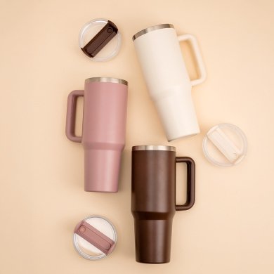 Термокружка з трубочкою Homla COCOA 1,18 л Кремовий 244906 фото - 7