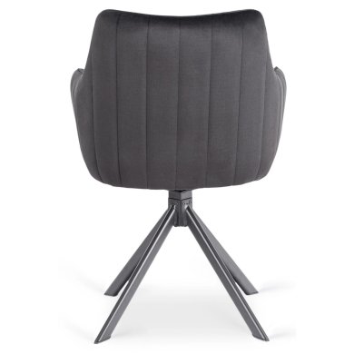 Обідній стілець поворотний Mebel Elit MUMBAI Welur Чорний ME.MUMBAI/CZ/V/K фото - 4