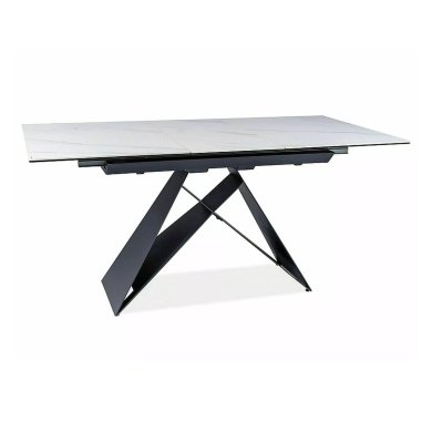 Раскладной обеденный стол Signal WESTIN SC Ceramic Marmur Белый WESTINSCB120 фото - 3