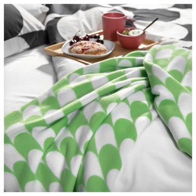 IKEA Плед BRUKSVARA 120х160 см Зелений (ИКЕА БРУКСВАРА) 20574417 фото - 3