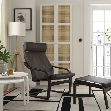 IKEA Крісло-качалка POANG Темно-коричневий (ИКЕА ПОАНГ) 59829125 фото - 16