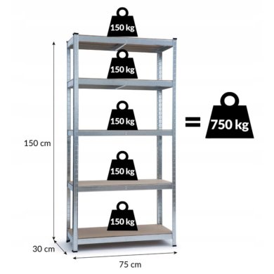 Стеллаж Kontrast HD4000-1 Серебристый 6.02.14621 фото - 12