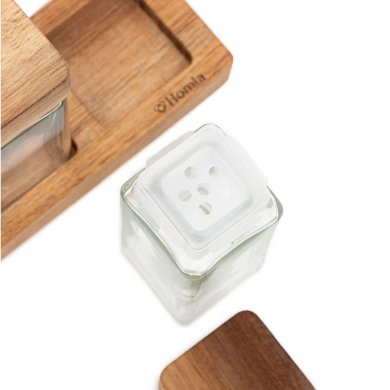 УЦЕНКА Набор емкостей для специй Homla MOOKA 120 мл 4 шт Дерево brak/215210 фото - 5