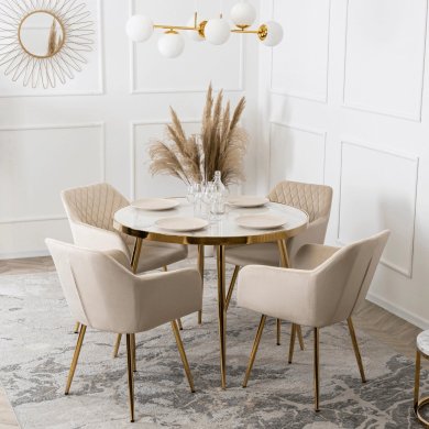 Обеденный стул Mebel Elit SHANE Welur Кремовый - 6 Обеденный стул Mebel Elit SHANE Welur Кремовый ME.SHANE/KR/ZL/V/K фото - 6