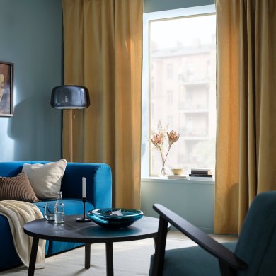 IKEA Шторы SANELA 140х300 см 2 шт Бежево-желтый (ИКЕА САНЕЛА) 60589884 фото - 23