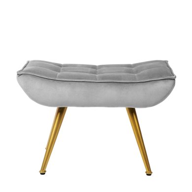 Кресло мягкое с подставкой Homla VINNIS Welur Серый 216133 фото - 4