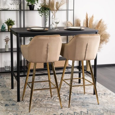 Барний стілець Mebel Elit SALEM 2 Welur Бежевий - 12 Барний стілець Mebel Elit SALEM 2 Welur Бежевий ME.SALEM2/BZ/ZL/V/H фото - 12