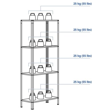 IKEA Стелаж HYLLIS Сріблястий (ИКЕА HYLLIS) 00278578 фото - 17