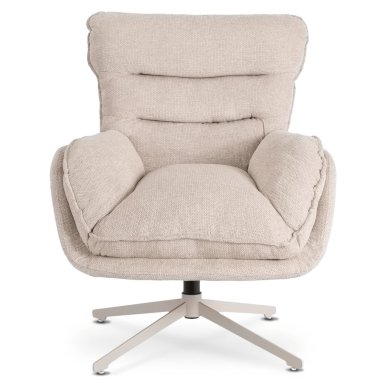Кресло мягкое поворотное с подставкой Mebel Elit PASADENA Кремовый ME.PASADENA/KR/KR/T/FW фото - 3
