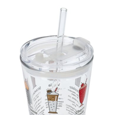 Стакан с кришкой Homla EMBO 0,5 л | Прозрачный / Принт - 4 Стакан с кришкой Homla EMBO 0,5 л | Прозрачный / Принт 207483 фото - 4