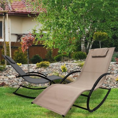 Шезлонг-качалка Kontrast ROCKY Серый - 3 Шезлонг-качалка Kontrast ROCKY Серый 5.10.27511 фото - 3