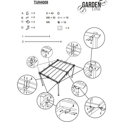 Штори для перголи Garden Line 4х3 м Сірий - 2 Штори для перголи Garden Line 4х3 м Сірий TUN4009 фото - 2