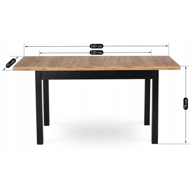 Раскладной обеденный стол Mebel Elit SKUBI Дуб крафт - 16 Раскладной обеденный стол Mebel Elit SKUBI Дуб крафт W.SKUBI/DC/CZ/S фото - 16