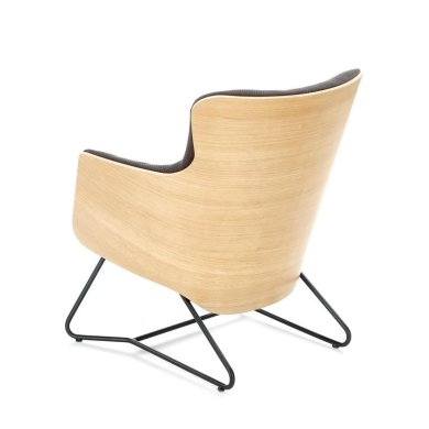 Кресло мягкое Halmar Chillout Темно-серый V-PL-CHILLOUT-FOT-C.POPIEL/DĄB NAT фото - 4