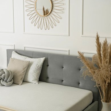 Ліжко Mebel Elit BUENO Welur 160x200 см Сірий - 5 Ліжко Mebel Elit BUENO Welur 160x200 см Сірий ME.BUENO/160/P/V/LOZ фото - 5