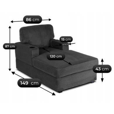 Кресло мягкое Mebel Elit NEO Velvet Серый - 14 Кресло мягкое Mebel Elit NEO Velvet Серый ME.NEO/P/SZTR/FW фото - 14