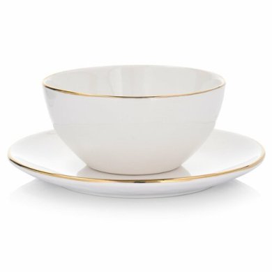 Миска Duka Siren 500 мл | Белый / Золотой 2220749 фото - 2