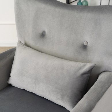 Крісло м'яке Mebel Elit BUNNY Welur 2 Сірий - 10 Крісло м'яке Mebel Elit BUNNY Welur 2 Сірий ME.BUNNY/P/CZ/V/FW фото - 10