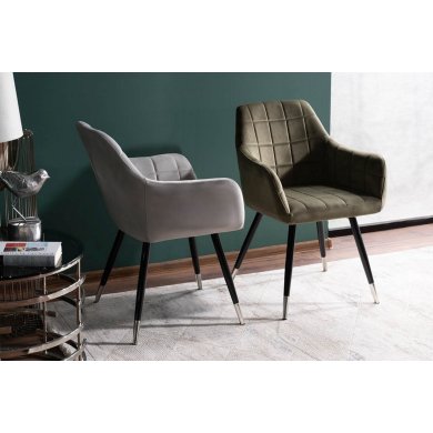 Обідній стілець Signal Nuxe Velvet Оливковий NUXEVCOL фото - 5