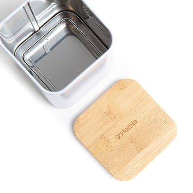 Контейнер Homla KINE 9x13 см | Білий / Дерево - 4 Контейнер Homla KINE 9x13 см | Білий / Дерево 207766 фото - 4