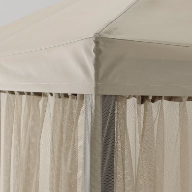 IKEA Садова альтанка з москітною сіткою HIMMELSO 3х3 м Бежевий 29414127 фото - 5
