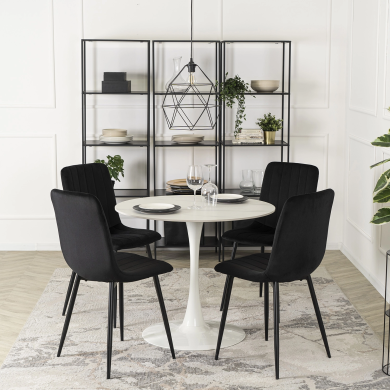 Обідній стіл Mebel Elit SANDER Marmur Білий ME.SANDER/B/B/S фото - 5