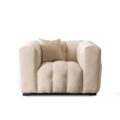 Кресло мягкое Mebel Elit MODERNO 1S Кремовый ME.MODERNO1S/KR/TB/FW фото - 2