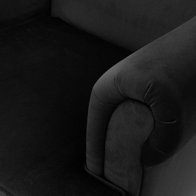 Крісло м'яке Homla FOSSBY Welur Чорний - 3 Крісло м'яке Homla FOSSBY Welur Чорний 213247 фото - 3