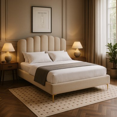 Ліжко Mebel Elit GEMINI 160x200 см Бежевий ME.GEMINI/160/BZ/T/LOZ