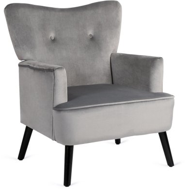 Крісло м'яке Mebel Elit BUNNY Welur 2 Сірий - 2 Крісло м'яке Mebel Elit BUNNY Welur 2 Сірий ME.BUNNY/P/CZ/V/FW фото - 2