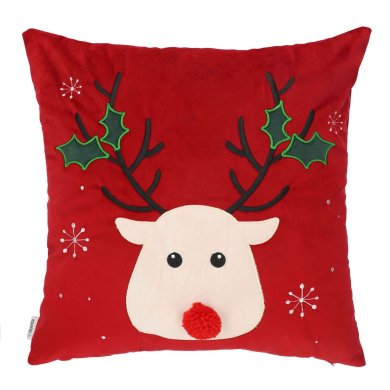 Декоративная наволочка Homla REINDEER 45х45 см Красный 163642