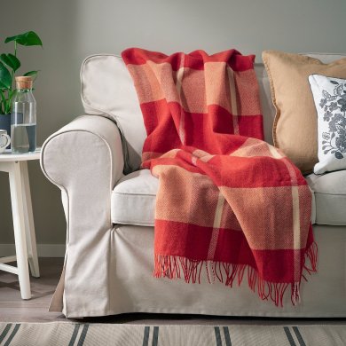 IKEA Плед MYRULL 130х170 см Красный (ИКЕА МИРУЛЛ) 00563486 фото - 2