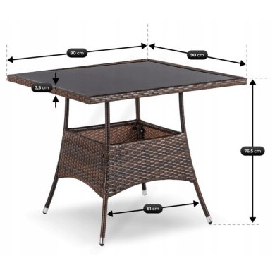 Комплект садових меблів Mebel Elit MORADO Коричневий ME.MORADO/BR/RT/OGR/ZES фото - 8