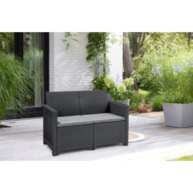Садовый диван Keter ELODIE 2 Графит 255770 фото - 2