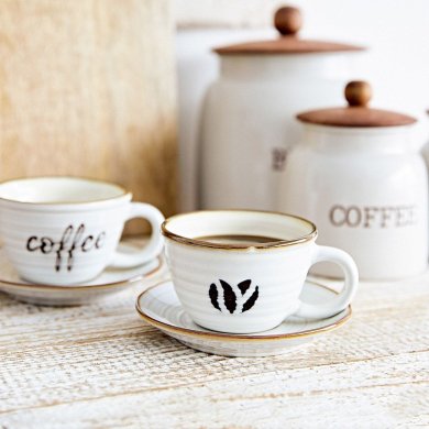 Чашка с блюдцем Homla MOSHA 100 мл Принт 227790 фото - 5