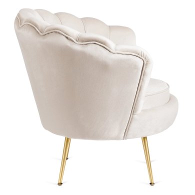 Крісло м'яке з підставкою Mebel Elit GRAND Welur Кремовий ME.GRAND/KR/V/FW фото - 4