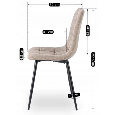 Обеденный стул Mebel Elit PERU 2 Бежевый - 11 Обеденный стул Mebel Elit PERU 2 Бежевый ME.PERU2/BZ/T/K фото - 11