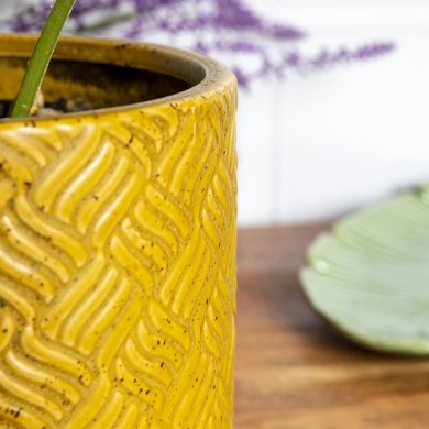 Кашпо Homla SELI 13x13 см | Горчичный - 5 Кашпо Homla SELI 13x13 см | Горчичный 208319 фото - 5