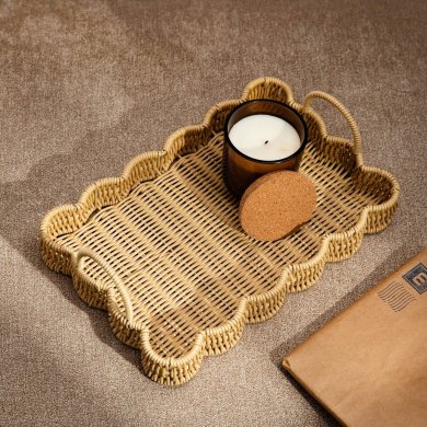 Декоративний піднос Homla COBELS 42x28x5,5 см Коричневий 239568 фото - 6