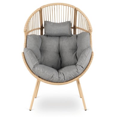 Садове крісло Mebel Elit CEZARE Сірий ME.CEZARE/P/NAT/T/FW фото - 2